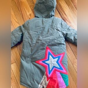 Mini Boden Star Patch Hooded Insulates Jacket